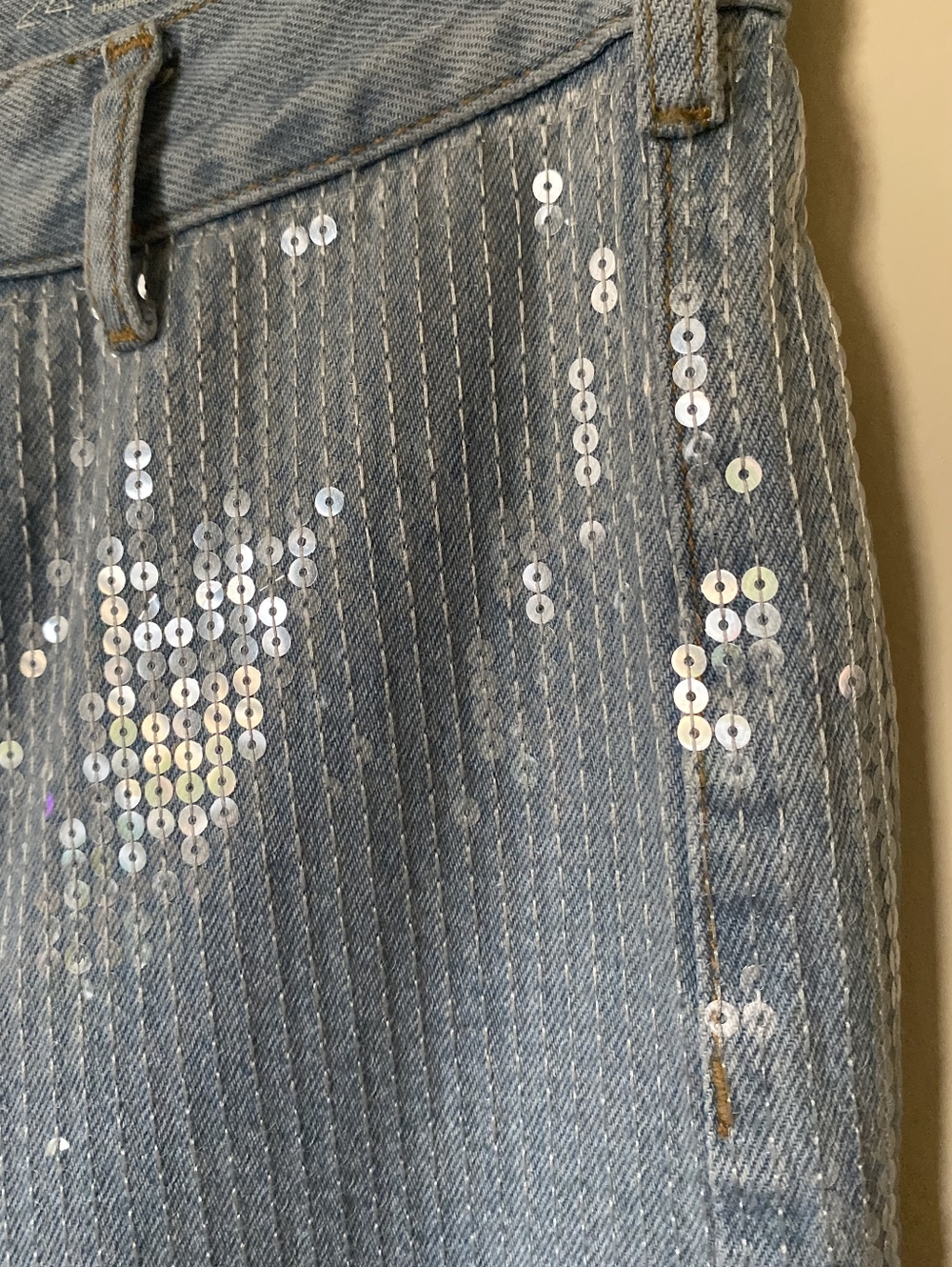 PILCRO By Anthropologie | Sequin High-Rise Wide Leg Jeans - Picture 12 of 16